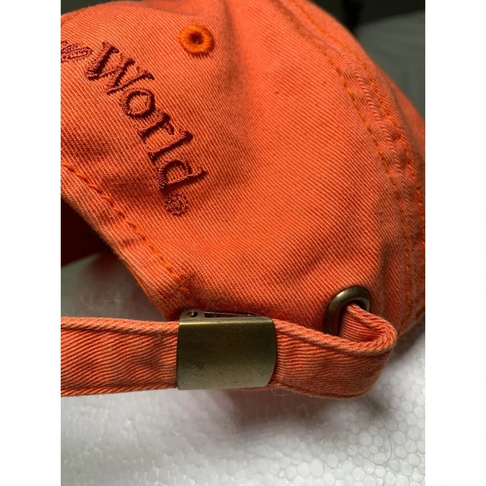 Walt Disney World Goofy Embroidered Orange Cotton Baseball Cap Hat Adj. #930